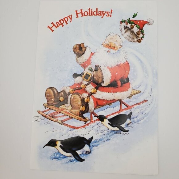 Lot of 6 Paper Magic Group Santa "Happy Holidays!" Holiday Cards with Envelops - Picture 3 of 5